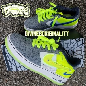 Nike air force one Cement Volt daRemix CUSTOM